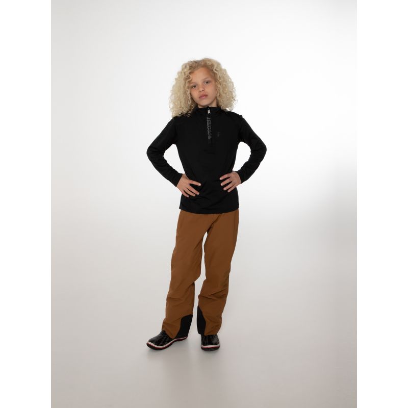 3. Protest Willowy Jr. Kinder Zip-Up Rollkragen Sweatshirt, Schnelltrocknend, Schwarz (P3810300/290)