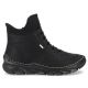 46. Gefütterte schwarze Damen-Ankle-Boots Rieker 55069-00