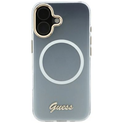 3. Guess IML Gradient Script Metal MagSafe Hülle für iPhone 17 - Weiß