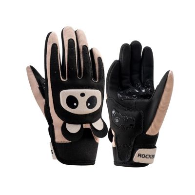 ROCKBROS Kinder-Sporthandschuhe schwarz-rosa M