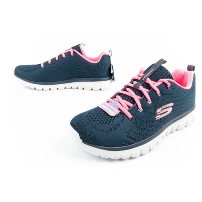 17. Skechers Graceful-Get Damen Sportschuhe bequem leicht atmungsaktiv Marineblau