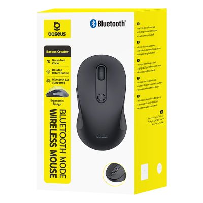 2. Baseus F02 Kabellose ergonomische Bluetooth-Maus – Schwarz