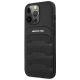 2. AMG AMHCP14LGSEBK iPhone 14 Pro 6.1 "schwarz / schwarzes Hardcase Leder geprägte Linien