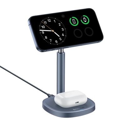 4. Baseus Orbit 2 Pro MagSafe Qi2 20W 2 in 1 Induktives Ladegerät mit Kühlung - Grau