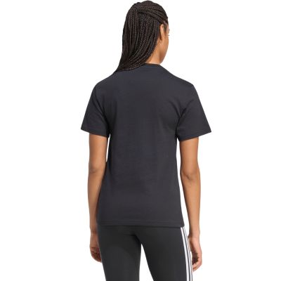 3. adidas Damen-T-Shirt mit Blumenmuster, Schwarz, KT2766