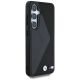4. BMW Leder Oversized Stripes MagSafe Hülle für Samsung Galaxy S25 - Schwarz