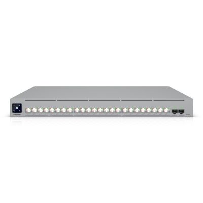 Ubiquiti UniFi ECS-24-POE Netzwerk-Switch, Managed L2/L3, 10G Ethernet (100/1000/10000), PoE-Unterstützung, 1 HE, Grau