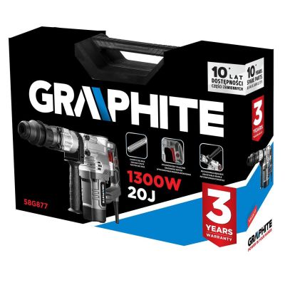 7. Graphit 58G877 SDS Max Abbruchhammer Schwarz, Silber 1300W