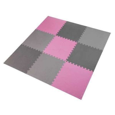 Multipack One Fitness MP10 Puzzlematte rosa und grau 9 Stück 10 mm