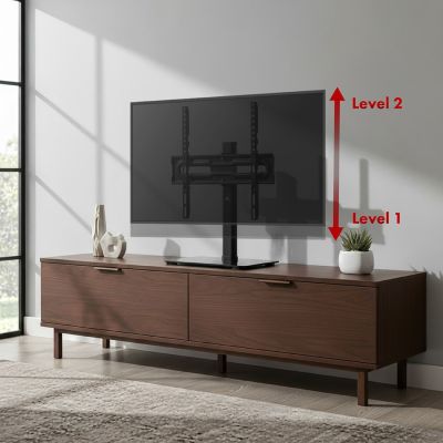 MACLEAN Universal-TV-Ständer für Schrank, Standfuß, max. 35 kg, 20 Grad drehbar, für 32-55"-Fernseher MC-132