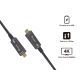4. Ausgestattet mit USB-C Stecker/Stecker, 10 m PD 60 W 4K/60 Hz 10 Gbit/s aktivem optischem Kabel Video+Daten+PD