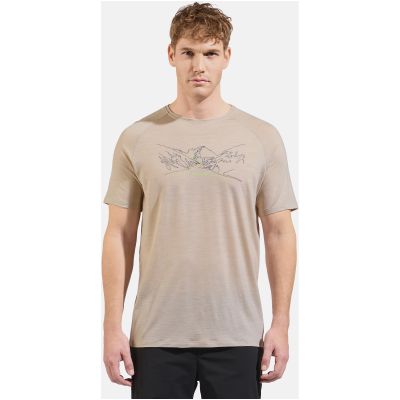 3. Herren-Kurzarmshirt ODLO Ascent PW 130 Run. Bike. Hike. T-Shirt Crew Neck s/s, grau