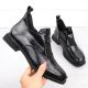 5. Damen-Lackleder-Stiefeletten in Kroko-Optik mit Zierelement, schwarz, Filippo DBT6425