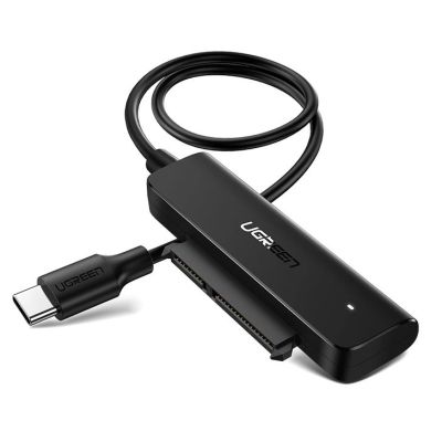Ugreen HDD SSD 2,5'' SATA III 3.0 - USB Typ C 3.2 Gen 1 (SuperSpeed ​​​​USB 5 Gbit/s) Adapter schwarz (70610 CM321)