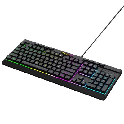 6. Wozinsky WKG-1044 Kabelgebundene Gaming-Tastatur mit Hintergrundbeleuchtung und Membrantastatur – Schwarz