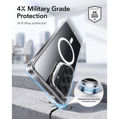 5. ESR Classic Hybrid Kickstand MagSafe Hülle für Samsung Galaxy S26+ - Transparent