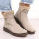 36. Damen-Stiefeletten mit Fellfutter, beige, Rieker Y3481-60