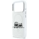6. Karl Lagerfeld IML Karl & Choupette Peekaboo Logo MagSafe Hülle für iPhone 17 Pro Max - Weiß