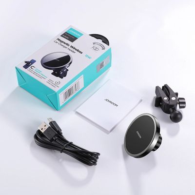15. Joyroom Auto-Magnethalterung, kabelloses Qi-Induktionsladegerät, 15 W (MagSafe-kompatibel für iPhone), Schwarz (JR-ZS240)