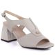2. Beige Damen-Sandalen mit hohem Absatz, Modell Vinceza 26-62286