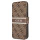 Guess GUBKP13L4GDBR iPhone 13 Pro / 13 6.1" braun/braunes Buch 4G Stripe