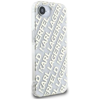 4. Karl Lagerfeld IML Repeat Logo iPhone 16e Hülle - Gold
