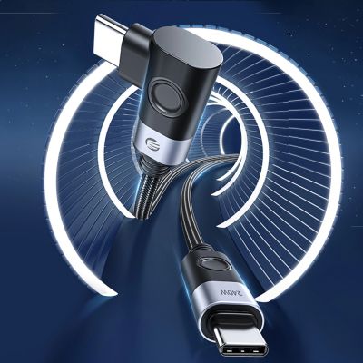 4. Orico CW240 USB-C auf USB-C PD 240W 20Gb/s 0,5m abgewinkeltes Kabel - Schwarz