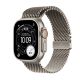 3. Apple Watch Ultra 3 (2025) 5G 49 mm Gehäuse aus Natur-Titan mit Milanaise-Armband aus Natur-Titan – Natur