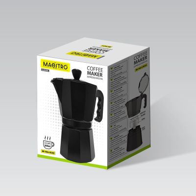 10. MR-1666-6-BLACK MAESTRO 6-Tassen-Kaffeemaschine