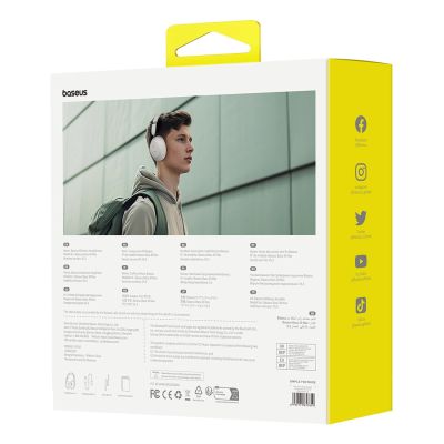8. Baseus Bass 30 Max On-Ear-Bluetooth 5.3-Funkkopfhörer – Weiß