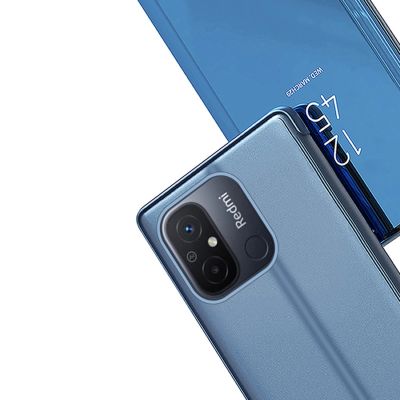 6. Clear View Hülle für Xiaomi Redmi 11A / Poco C55 / Redmi 12C Klapphülle schwarz