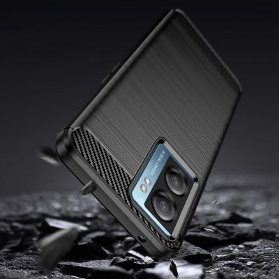 10. Carbon Case für Xiaomi Poco F4 5G flexible Silikon-Carbon-Hülle schwarz