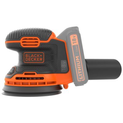4. Black & Decker BDCROS18N-XJ Exzenterschleifer, 12000 U/min, Schwarz, Orange