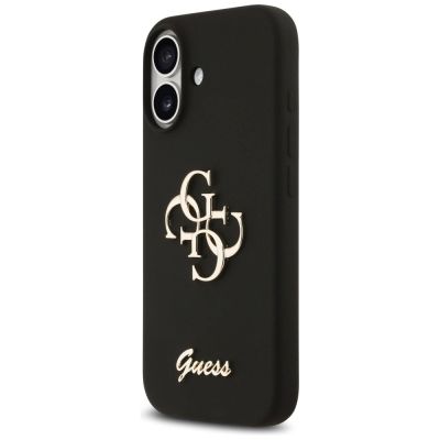 2. Guess Silikonhülle mit großem 4G-Schriftzug für iPhone 17 – Schwarz
