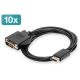 DisplayPort-Adapterkabel, DP auf DVI (24+1) Stecker/Stecker, 2,0 m, 10er-Set, Full HD, CE-zertifiziert, blau
