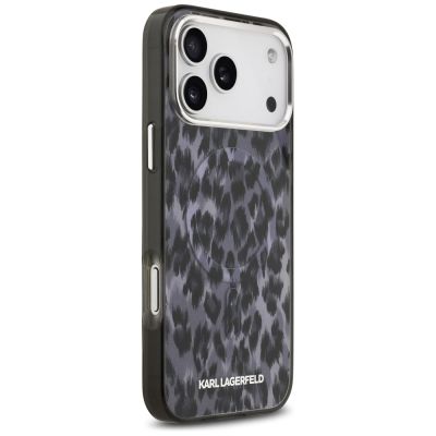 4. Karl Lagerfeld IML Leopard Pattern MagSafe Case für iPhone 17 Pro Max - Schwarz