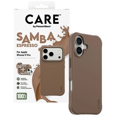 4. CARE by PanzerGlass Modisches Samba MagSafe Case für iPhone 17 Pro - Braun