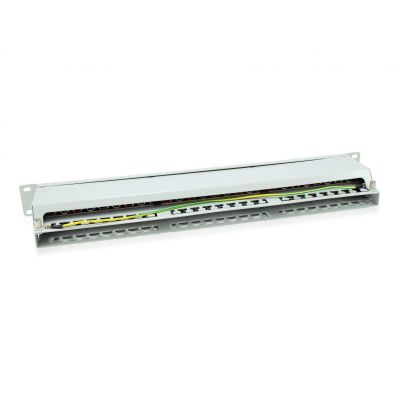 2. Patchpanel RJ-45 x 48, STP, Rackmontage, CAT 6, Hellgrau, 1 HE, 48,3 cm (19") (326349)