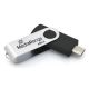MediaRange MR1955 USB-Stick 256 GB USB Typ-C 3.2 Gen 1 (3.1 Gen 1) Schwarz, Silber