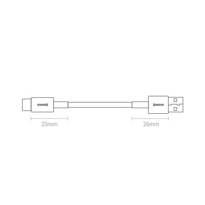 15. Baseus Superior USB - USB Typ C Datenschnellladekabel 66 W (11 V / 6 A) Huawei SuperCharge SCP 1 m schwarz (CATYS-01)