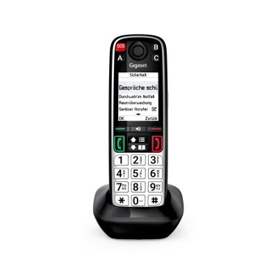 3. Gigaset EASY 500HX Analog/DECT-Telefon mit Anrufernamen und -ID, Schwarz/Silber