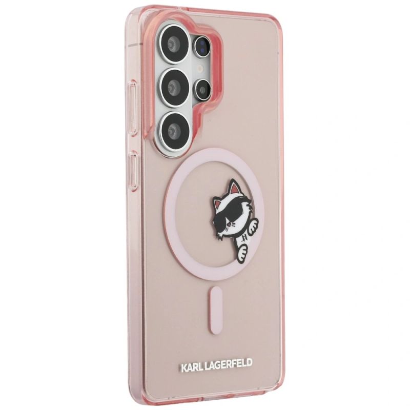 4. Karl Lagerfeld IML Peekaboo Choupette MagSafe Hülle für Samsung Galaxy S26 Ultra - Pink