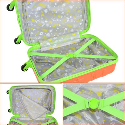 10. PROWORLD KINDER-REISEKOFFER 18 ZOLL - ORANGE (DINO)