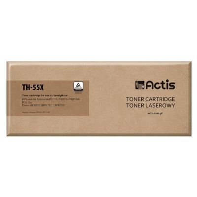 Actis TH-55X Toner (ersetzt HP 55X CE255X, Canon CRG-724H; Standard; 12.500 Seiten; schwarz)