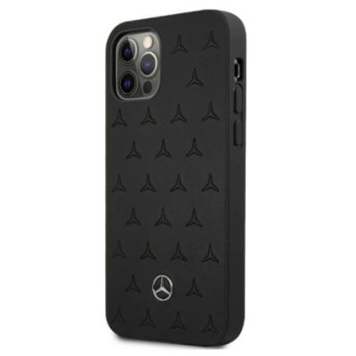 2. Mercedes Lederhülle mit Sternenmuster für iPhone 12 Pro Max – Schwarz