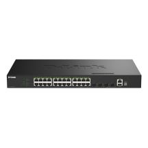 D-Link DGS-1530-28P/E Managed Network Switch L2 Gigabit Ethernet (10/100/1000) PoE-Unterstützung Schwarz