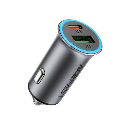 Acefast B16 95W USB-A + USB-C Kfz-Ladegerät – Grau