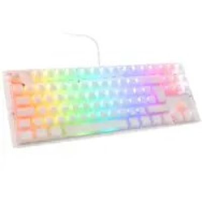 Ducky One 3 Aura White TKL Gaming-Tastatur, RGB-LED - MX-Speed-Silber