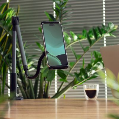 15. Wozinsky Langer flexibler Telefon- und Tablet-Halter Schwarz (WTHBK5)