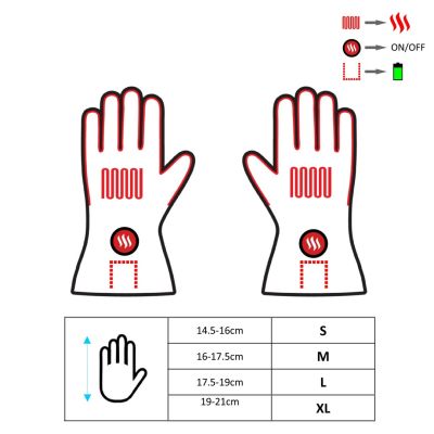 9. Glovii GS9L beheizbare Handschuhe (L; schwarz)